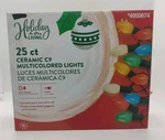 Holiday Living 25CT Ceramic C9 Multicolored Christmas Lights Party. Fixed Price $12.89.