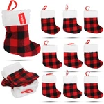 Iconikal 24-PACK Christmas Stockings, 6-INCH, Red Buffalo Mini,. Fixed Price $14.52.