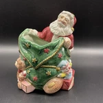 Fitz & Floyd Santa Toy Bag Candle Holder Figurine, Christmas 1995 Vtg Euc. Fixed Price $14.00.