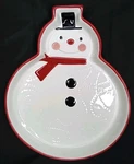 Vintage Hallmark Ceramic Snowman Christmas Tray. Fixed Price $24.49.