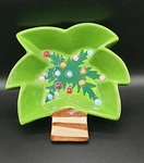 Christmas 2009 Brighten The Season Deck Palms" Tree Candy/nut Dish. Fixed Price $8.00.