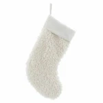 Sherpa White Holiday Stocking Xmas Faux Sheep Skin Wool Fur 20" Wondershop. Fixed Price $13.49.