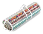 Clear Gift Wrap Organizer Stores 25 Rolls Zippered Top Durable Lightweight. Fixed Price $11.19.
