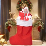 Ccinee 44.98" Jumbo Stocking,christmas Large Size Red And White Xmas Hanging.... Fixed Price $14.76.