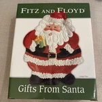 Fitz & Floyd Santa Canap Serving Plate Christmas Yuletide Nib. Fixed Price $12.00.