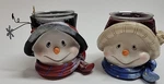 Snowman, 2 Votive Candle Holders Christmas Winter Holiday Snowmen #14154. Fixed Price $12.00.
