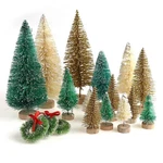30 Pieces Miniature Sisal Frosted Christmas Trees Bottle Brush Pla.... Fixed Price $18.42.