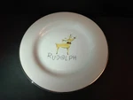 Pottery Barn Christmas Reindeer Collection Rudolph 11 Inch Dinner PLATE-1. Fixed Price $150.00.