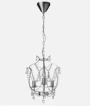 Ikea Kristaller Chandelier Hanging Light Fixture 3-ARM Silver & Crystal Nib. Fixed Price $99.33.