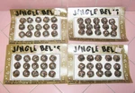 4 Cards New Old Stock Silver Metal Jingle Bells Christmas Criterion Tree Gifts. Fixed Price $35.00.
