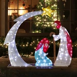 Apluschoice 3.7FT Christmas Nativity Scene Decoration For Indoor Outdoor Display. Fixed Price $130.90.