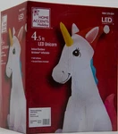 Christmas Home Accents Holiday 4.5 Ft Led Unicorn Airblown Inflatable Nib. Fixed Price $49.99.