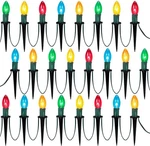 Joiedomi Christmas Multicolored Pathway Marker String Lights - 24PCS. Fixed Price $29.99.