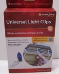 New 50 Universal Christmas Holiday Party Light Clips, Gutter Shingle & Tile. Led. Fixed Price $8.00.