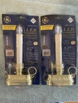 Vtg Ge Flickering Window Flameless Candle With Timer Plastic Gold Base Lot Of 2. Fixed Price $10.00.