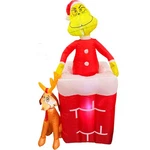 New Gemmy Grinch & Max Christmas Up Inflatable Airblown Led Animated 111590. Fixed Price $129.99.