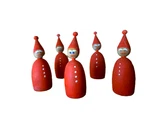 Vintage 1952 Swedish Folk Art Tomte Elf Wooden Christmas Figure Set All Signed. Fixed Price $85.00.