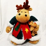 Reindeer Winter Green Coat Christmas Plush Stuffed Animal 16" Prima Creations. Fixed Price $28.42.