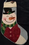 Snowman Christmas Stocking 22" Glitter Bling By Celebrate Full Size New. Fixed Price $12.99.
