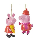 Peppa Pig Red Dress & Bundled Up Christmas Ornaments, Set Of 2, By Kurt Adler. Fixed Price $14.97.