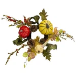 Northlight Pumpkin, Berries, Foliagepine Cone Fall Harvest Wreath 13". Fixed Price $25.19.