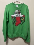 Star Wars Celebrate Together Xmas Stocking "nice" Sequin Yoda Green Sweater Xl. Fixed Price $20.00.