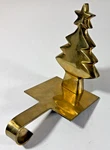 Vintage Crate & Barrel Brass Tree Christmas Stocking Holder Hangers Hook. Fixed Price $32.50.
