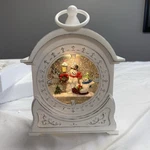 Gerson Christmas Globe Water Lantern Lighted White Clock Snowman 9 Works *. Fixed Price $44.99.