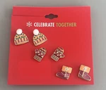 New Celebrate Together 3 Pair Christmas Earrings Mittens-boots-hats Rhinestone. Fixed Price $5.00.