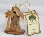 Earthwood Olive Nativity Scene Christmas Ornament Made In Bethlehem. Fixed Price $12.99.