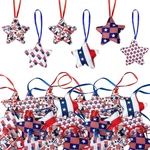 12 Pcs Patriotic Felt Star Ornaments Red White Blue Hanging Decor. Fixed Price $15.62.