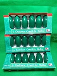 3 Packs- Vintage Kmart Replacement Christmas Light Bulbs 9 1/4 7W Nib Green. Fixed Price $22.99.
