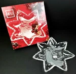 Mikasa Christmas Serving Platter Angel Music 12.5" Crystal Star Clear & Frosted. Fixed Price $16.10.