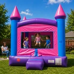 Inflatable Bounce House Commercial Kids Toddler Pink Jumping Castle No Blower. Fixed Price $549.99.