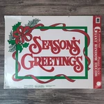 Vtg Eureka Seasons Greetings Vinyl Giant Window Decor Christmas Reusable. Fixed Price $14.36.