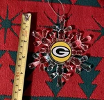 Green Bay Packers Nfl Acrylic Snowflake Christmas Ornament -set Of 6. Fixed Price $15.99.