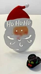 Christmas 6.5 Metal Santa Claus (ho Ho)candle Holder / Stand & Hat Ornament. Fixed Price $14.00.
