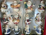 Grandeur Noel 12PC Ceramic Luster Ornament Set Santa Claus Tree/table Decoration. Fixed Price $40.05.