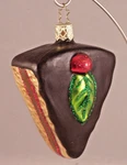 Inge Chocolate Cake German Glass Christmas Ornament # 10085S021. Fixed Price $24.99.