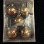 Martha Stewart 2.5" Poinsettia Gold Glitter Glass Ball Christmas Ornament. Fixed Price $20.00.