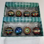 Lot 8 Pieces Boston Warehouse Ornament Place Card Holders Christmas Luster Vtg. Fixed Price $19.99.