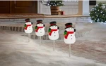 Home Accents Holiday Snowman Path Lights Led Battery Timer 4 Pack New!. Fixed Price $29.95.
