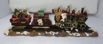 Vtg Sterling Inc Christmas Collectible Santa Train Mantle Table Stocking Holders. Fixed Price $27.00.