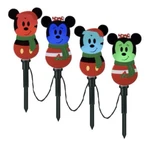 Disney Mickey Minnie Mouse Christmas Pathway Lights Stake Color Morphing. Fixed Price $25.50.