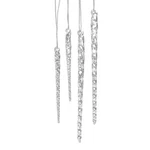 Kurt Adler 3-1/2-INCH-5-1/2-INCH Clear Glass Icicle Ornament Set Of 24 Silver. Fixed Price $42.79.