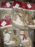 Pottery Barn Kids Woodland Stockings Fawn/penguin/bear/bunny/deer Mono New. Fixed Price $45.99.