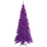 Vickerman 66" Plastic Fir Slim Unlit Artificial Christmas Tree In Purple. Fixed Price $170.62.