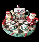1995 Christmas Miniature 11PC Tea Set #19355 Mint Condition. Fixed Price $18.00.