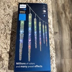 Philips Chromabright 12 Icicle Led Christmas String Lights Indoor Outdoor Smart. Fixed Price $45.00.