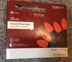 Holiday Living 25CT Ceramic Red C9 Christmas Lights Corded Indoor /outdoor New. Fixed Price $14.99.